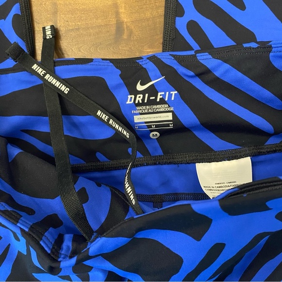 Nike Palm Epic Lux "Tight Fit" Running Athletic Leggings Women’s size M blue - Picture 4 of 7